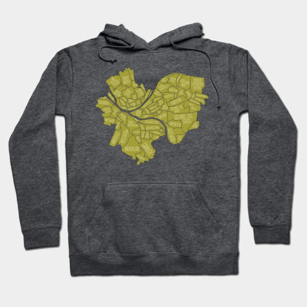 Pittsburgh Neighborhoods Hoodie by cletterle